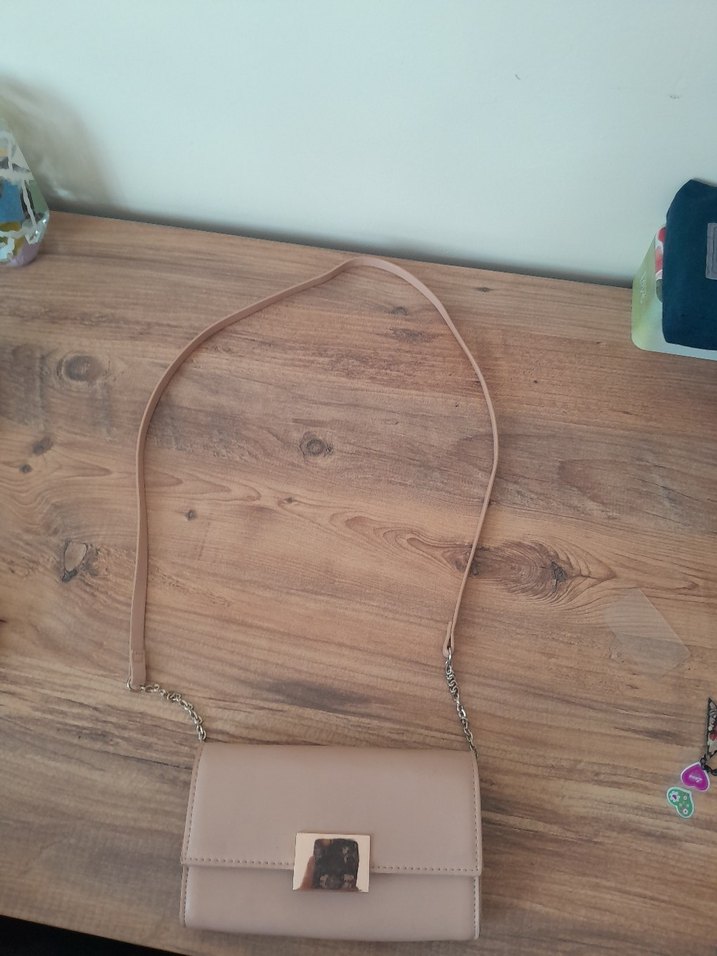 Bej Deri Modern Klasik Kadın Çanta - Görsel 2