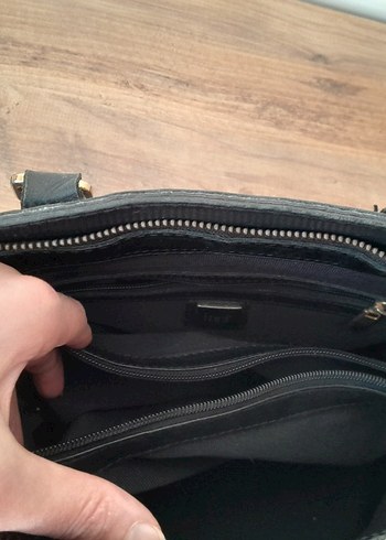 Siyah Deri Püsküllü Kadın Çanta - Görsel 7