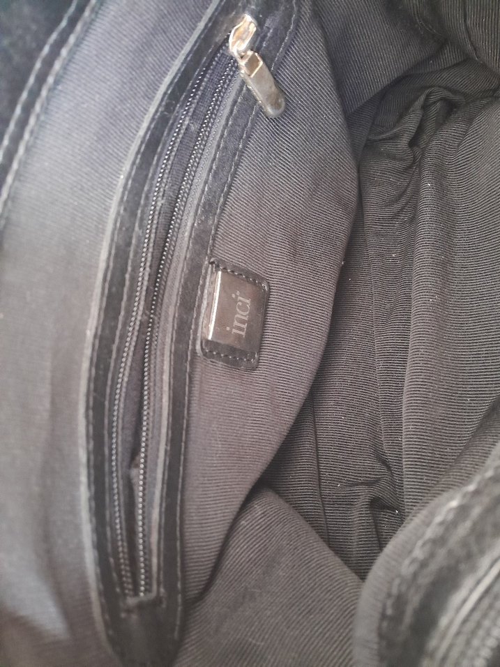 Siyah Deri Püsküllü Kadın Çanta - Görsel 5