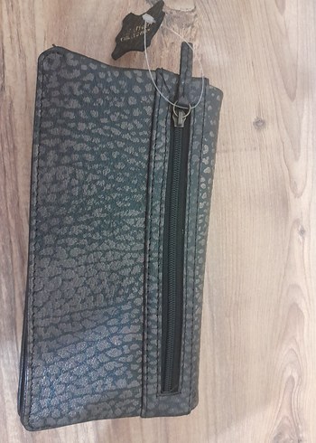 Turkuaz Yılan Desenli Deri Kadın Cüzdanı - Görsel 2