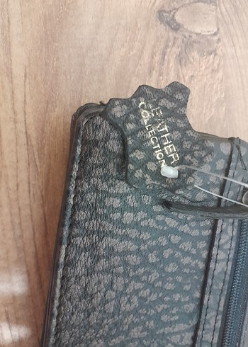 Turkuaz Yılan Desenli Deri Kadın Cüzdanı - Görsel 3