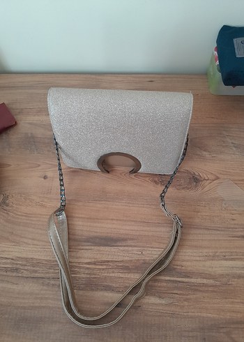 Bej Süet Tokalı Kadın Portföy Çanta - Görsel 5