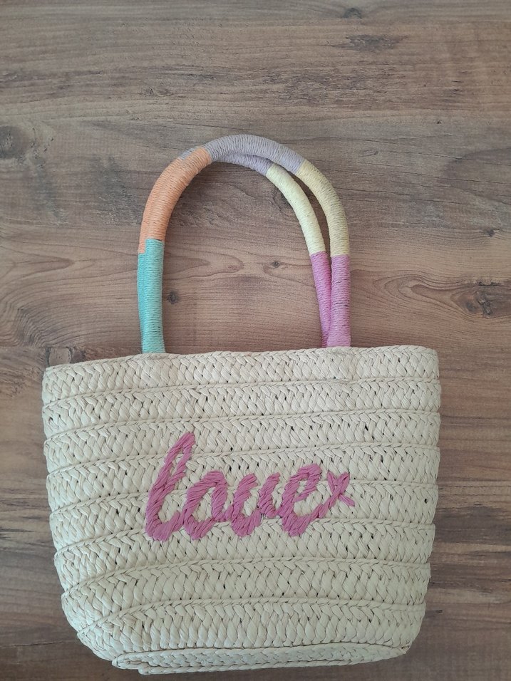 Dantel Detaylı Pembe Bohem Örgü Çanta - Görsel 2