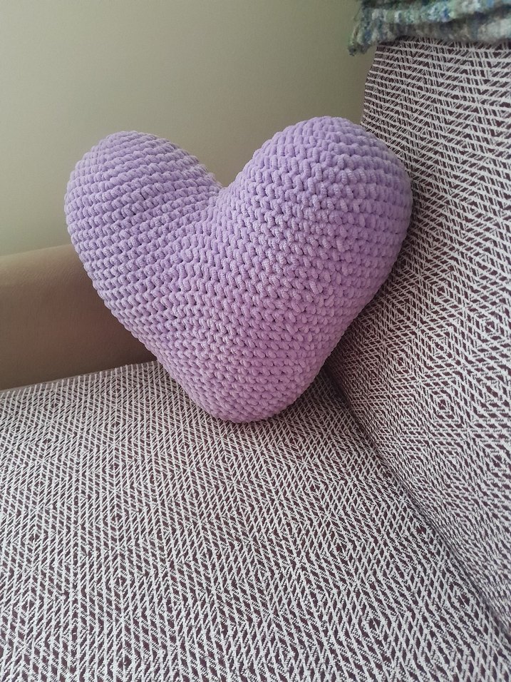 Lila kalp yastik - Görsel 2
