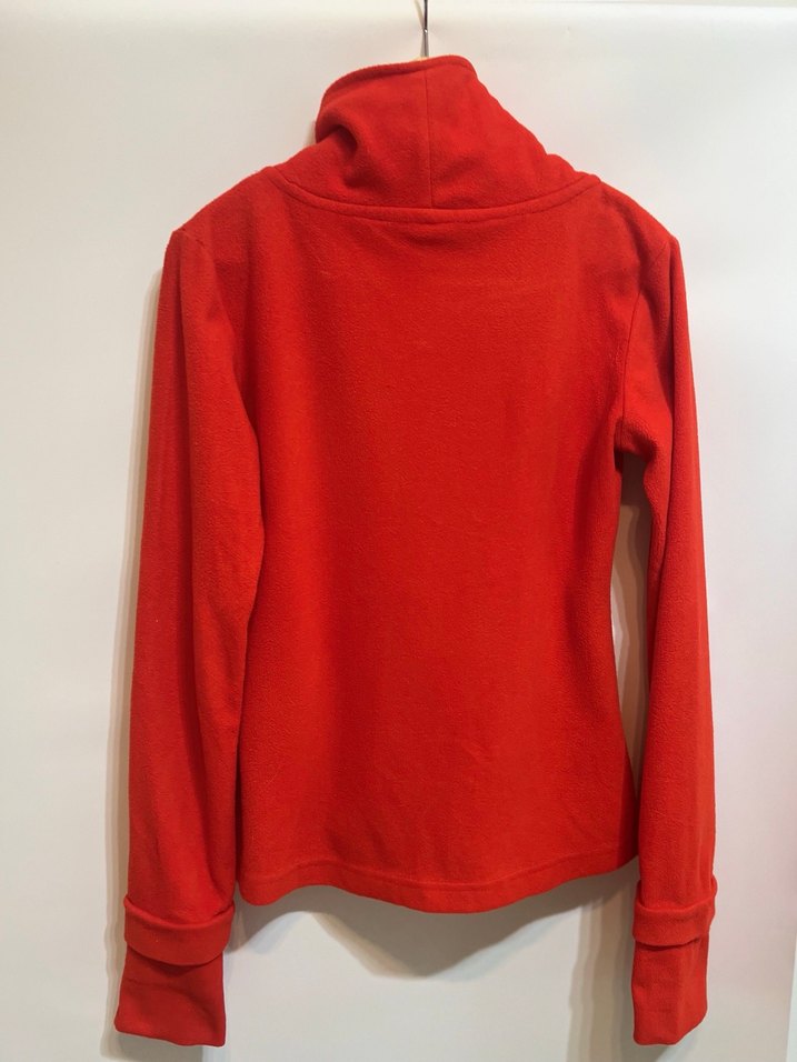 Kırmızı Fermuarlı Kadın Sweatshirt - Görsel 2