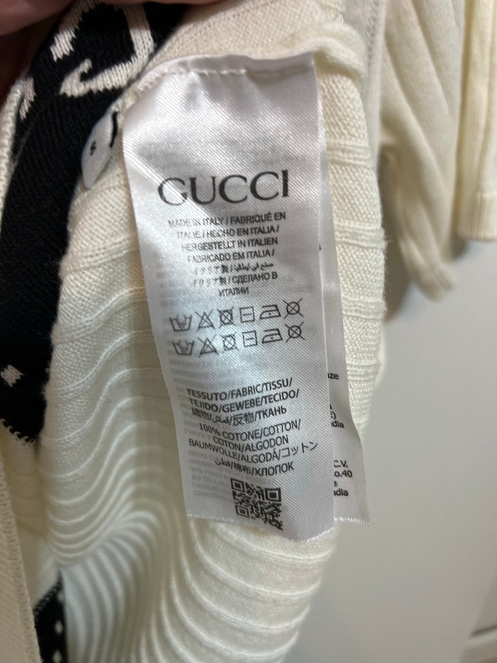 Gucci Beyaz Örme Polo Tişört - Görsel 4