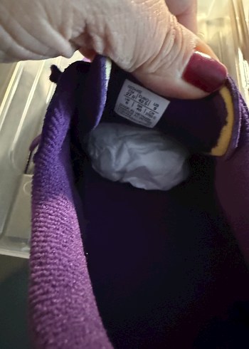 Mor Kadın Spor Ayakkabı Velcro Bağcıklı - Görsel 4