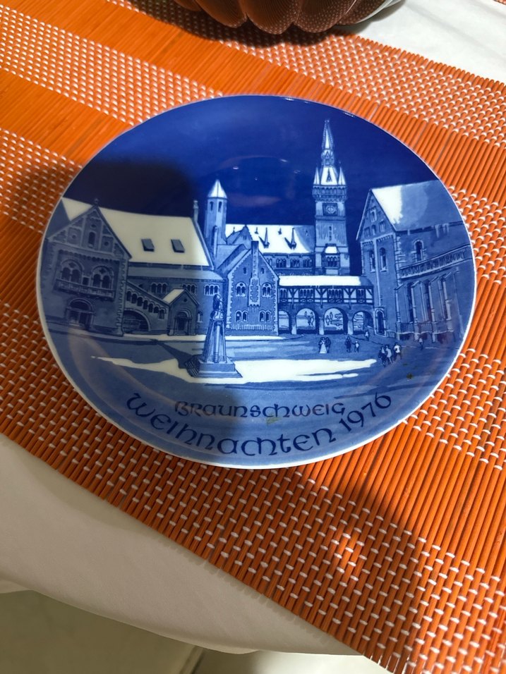 Braunschweig 1976 Noel Temalı Dekoratif Tabak - Görsel 2