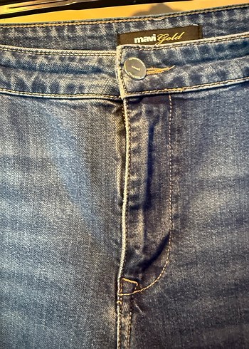 Kadın Mavi Parlak Kot Pantolon - Görsel 7