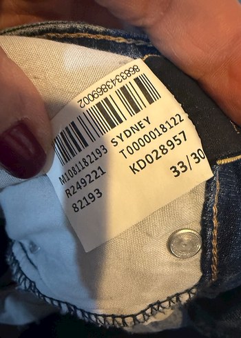 Kadın Mavi Parlak Kot Pantolon - Görsel 5