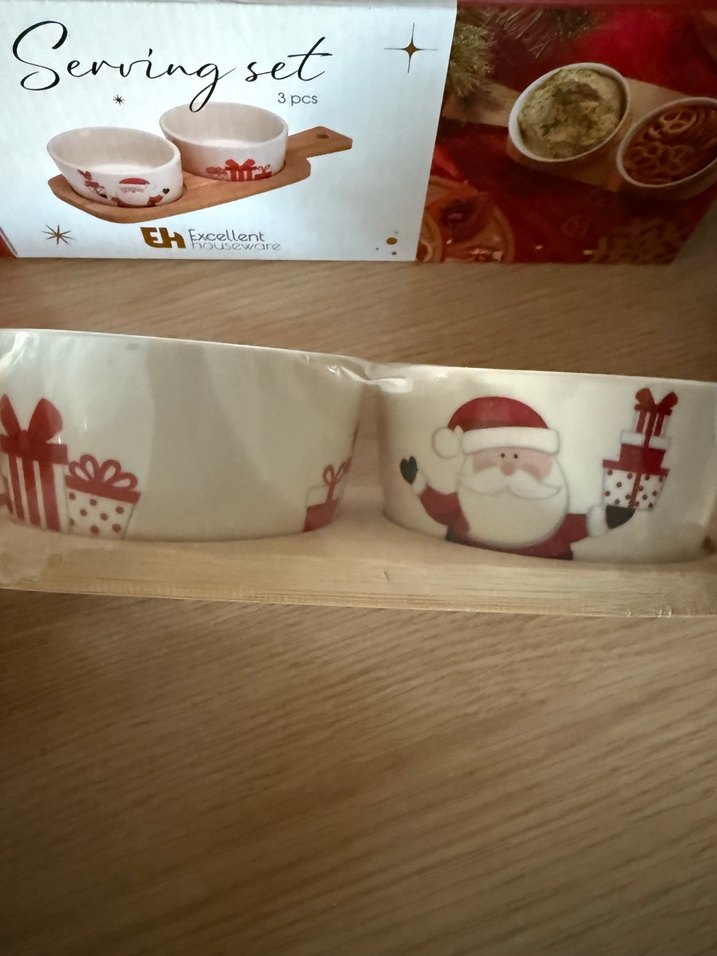 Beyaz Noel Temalı 3 Parça Servis Seti - Görsel 2