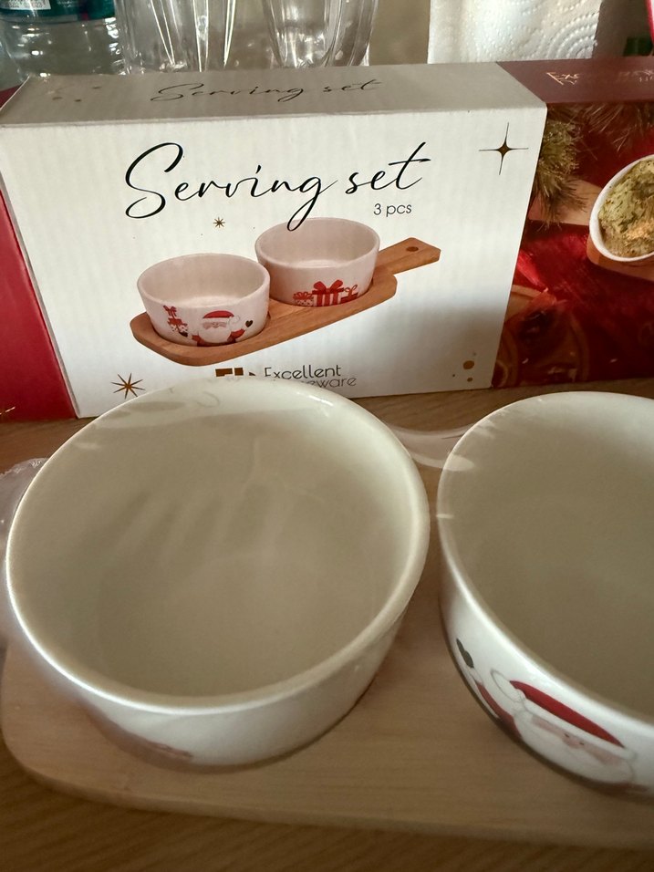 Beyaz Noel Temalı 3 Parça Servis Seti - Görsel 3