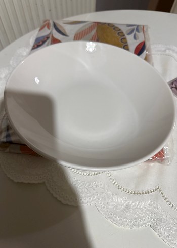 Beyaz Yuvarlak porselen Kase - Görsel 3