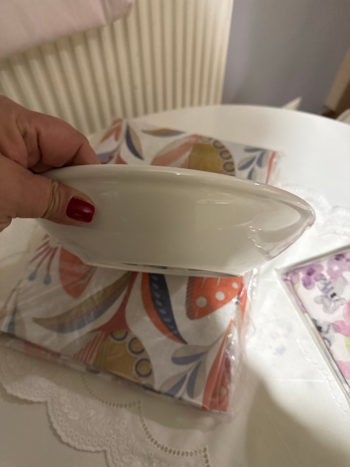 Beyaz Yuvarlak porselen Kase - Görsel 4