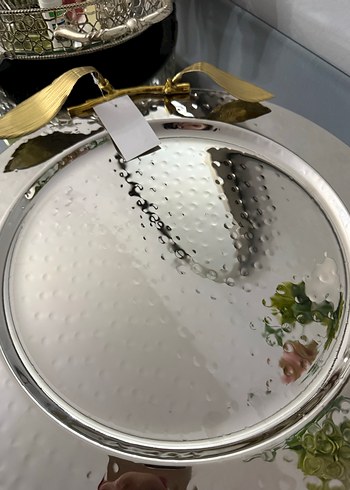 Parlak Altın Renkli Mutfak Servis Tabağı - Görsel 6