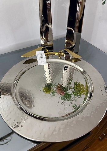 Parlak Altın Renkli Mutfak Servis Tabağı - Görsel 3