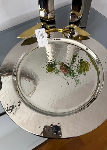 Parlak Altın Renkli Mutfak Servis Tabağı - Görsel 2