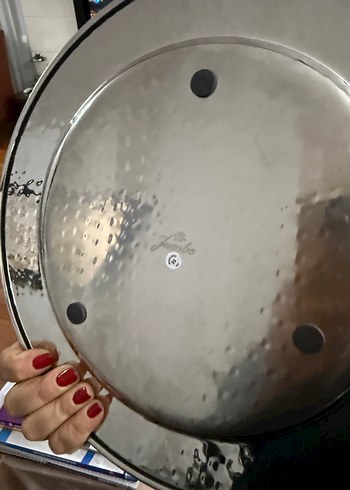 Parlak Altın Renkli Mutfak Servis Tabağı - Görsel 5