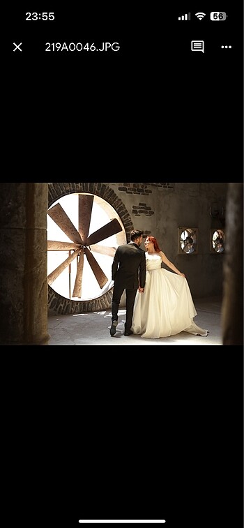 Özel tasarım saten Gelinlik - Görsel 8