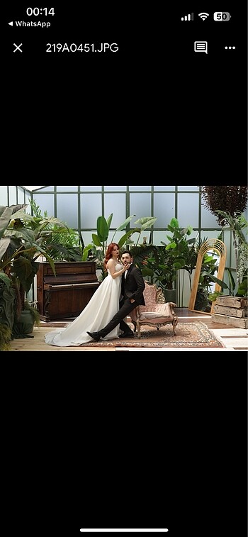 Özel tasarım saten Gelinlik - Görsel 9