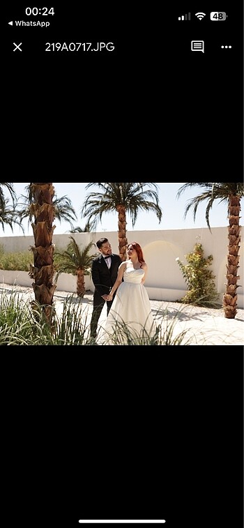 Özel tasarım saten Gelinlik - Görsel 11