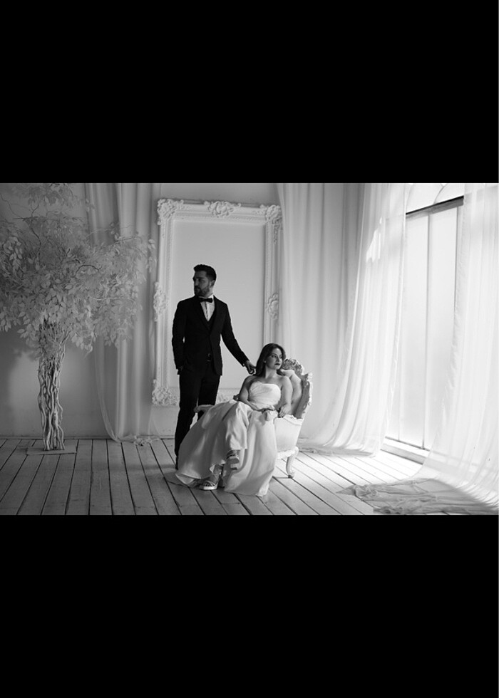 Özel tasarım saten Gelinlik - Görsel 4