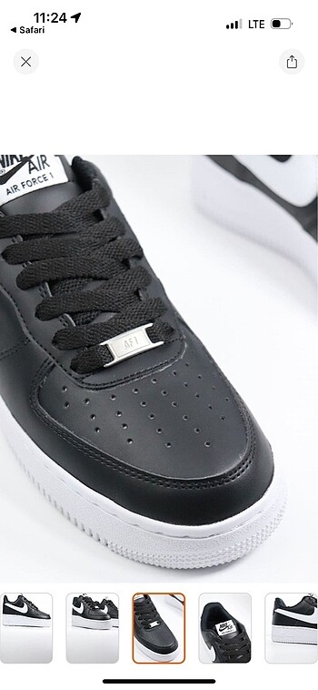 40 Beden Nike Air Force 1?07 Siyah Beyaz