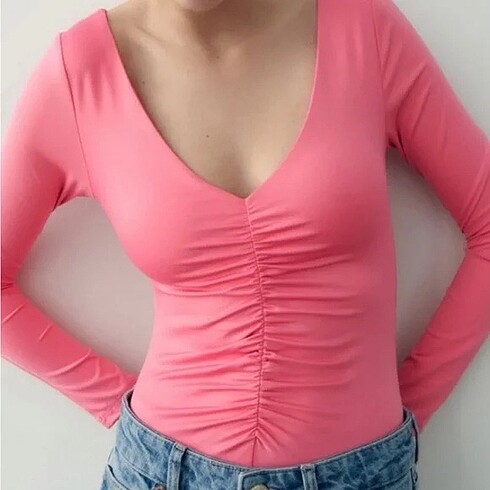 Zara Zara Bodysuit V Yaka