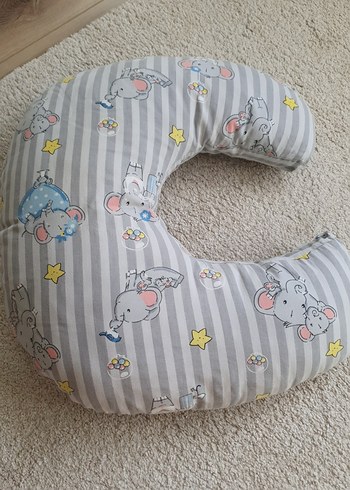 BabyJem Gri Fil Desenli Hamile ve Emzirme Yastığı