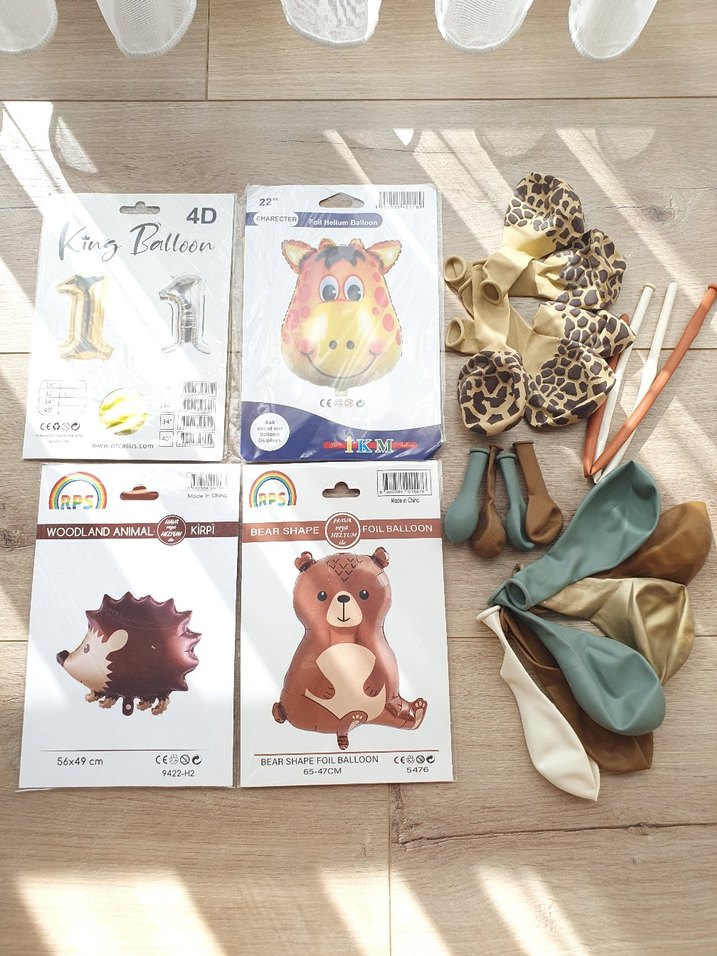 Hayvan Temalı Parti Balon Seti doğumgünü doğum günü - Görsel 2