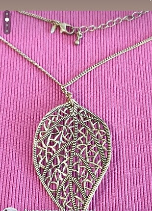 Yaprak kolye Avon takı kullanılmamış sıfır 
