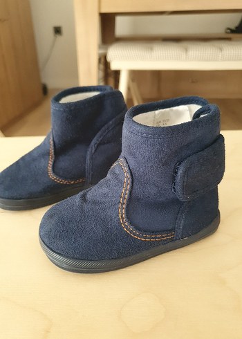 H&M H&M HM Lacivert Erkek Çocuk Süet Bot Velcro ayakkabı