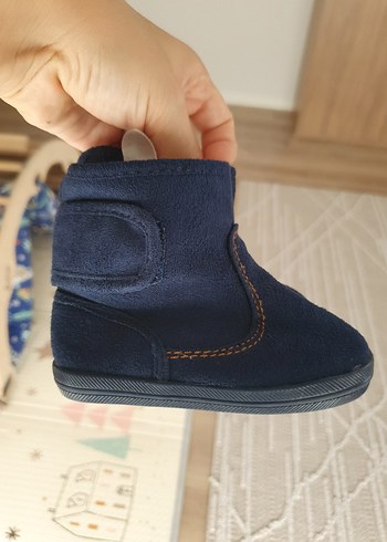 20 Beden mavi Renk H&M HM Lacivert Erkek Çocuk Süet Bot Velcro ayakkabı