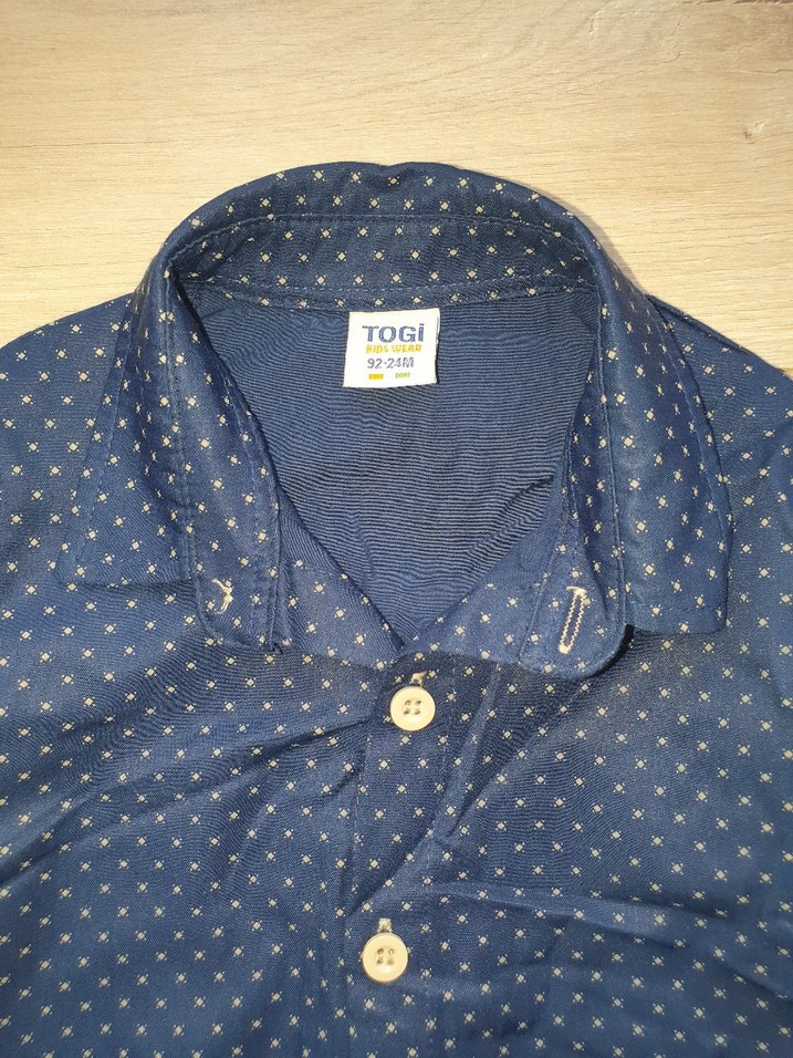 Mavi Puantiyeli Uzun Kollu Erkek Bebek Şık Body Gömlek Doğumgünü - Görsel 2