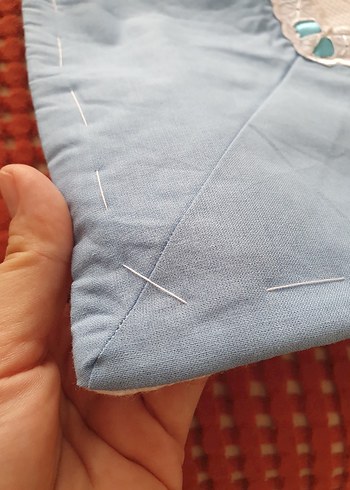 Özel yapım Yenidoğan Bebek Mavi Pike Nevresim Piko Takımı - Görsel 9