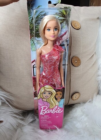 Sarı saçlı sarışın Barbie kutulu sıfır orjinal Pırıltılı