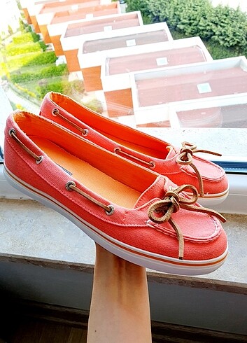 37 Beden Babet ayakkabı Sperry Top Sider oxford loafer 37 6.5 no turuncu