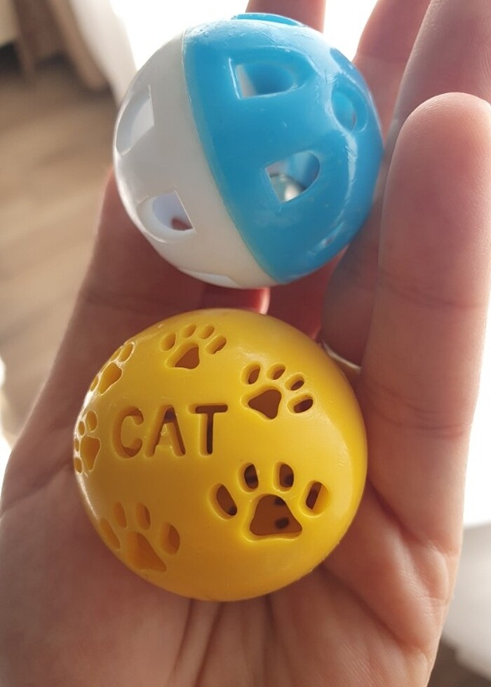 Kedi kuş oyun topu oyuncağı zilli top oyuncak zil - Görsel 2