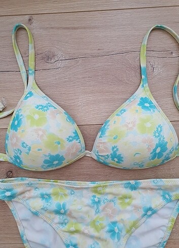 Nbb NBB mayo 36 S çiçekli cuplı kaplı mükemmel kalıp bikini mayo