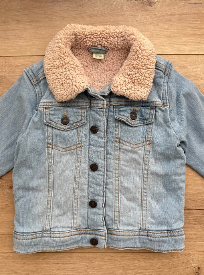 LCW erkek bebek jean kot mont ceket peluş kürklü 1 2 yaş çocuk - Görsel 2
