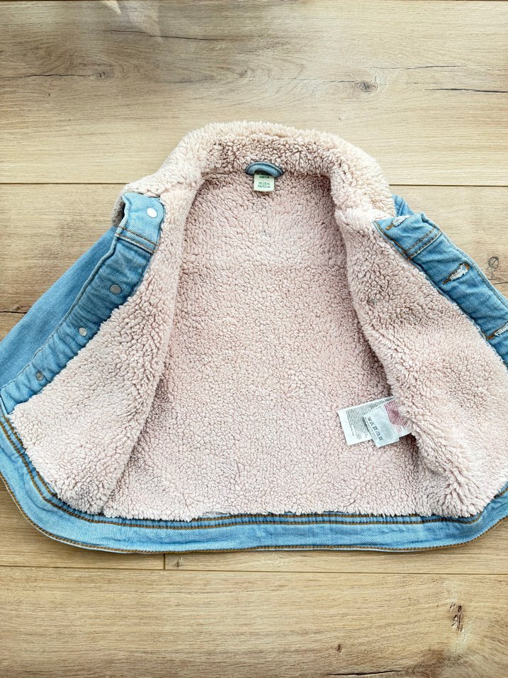 LCW erkek bebek jean kot mont ceket peluş kürklü 1 2 yaş çocuk - Görsel 4