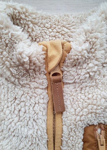 LCW Bej Erkek Çocuk Peluş Ceket 2 3 yaşlar giyer - Görsel 4