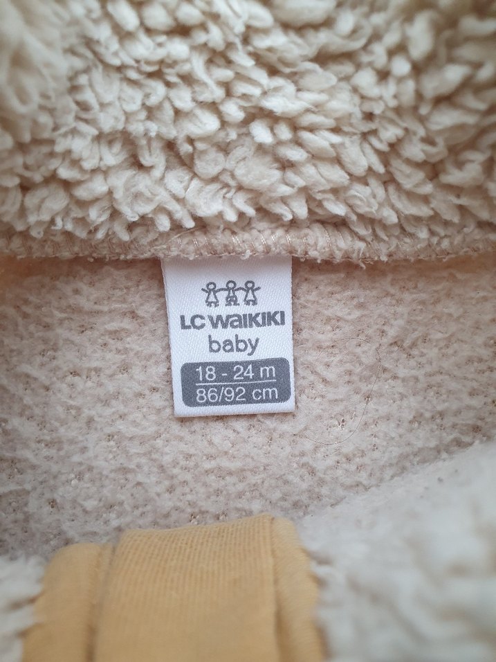 LCW Bej Erkek Çocuk Peluş Ceket 2 3 yaşlar giyer - Görsel 5