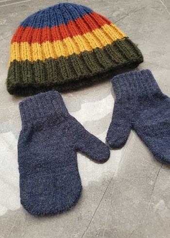 Ebebek Sıfır Örgü Çocuk Bere ve Eldiven Seti - Görsel 2