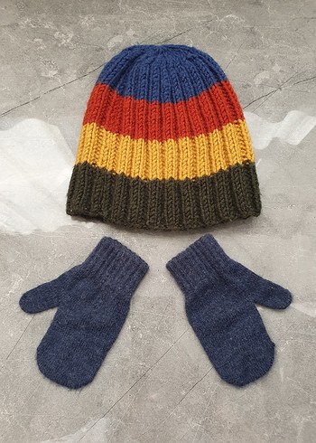 Ebebek Sıfır Örgü Çocuk Bere ve Eldiven Seti - Görsel 5
