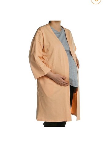 Ebebey Baby Mom pamuk penye hamile sabahlık hırka - Görsel 5