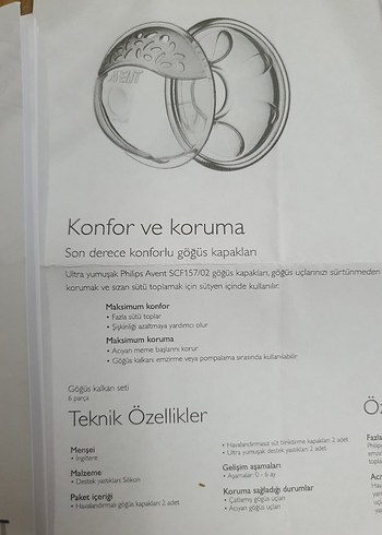 Philips Avent göğüs kalkanı seti göğüs meme ucu koruyucu kapak - Görsel 12