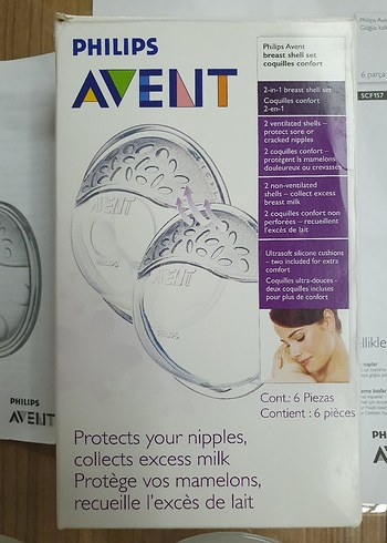 Philips Avent göğüs kalkanı seti göğüs meme ucu koruyucu kapak