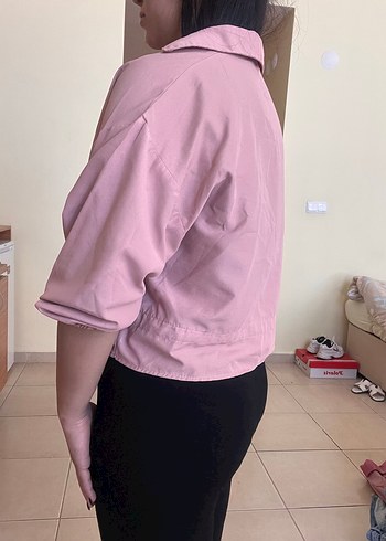 Pembe Düğmeli Kadın Gömlek - Görsel 2