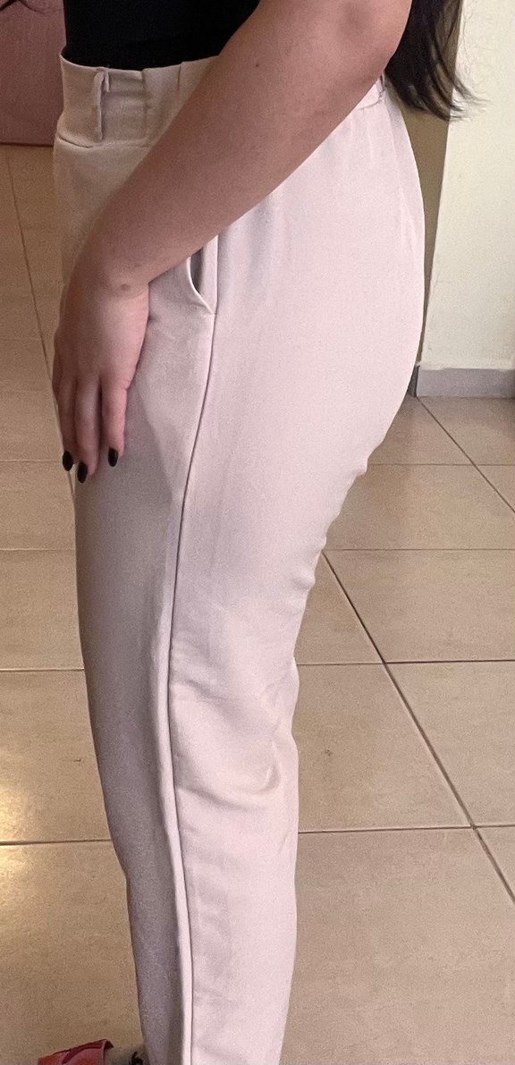 Bej Kumaş Kadın Pantolon - Görsel 2